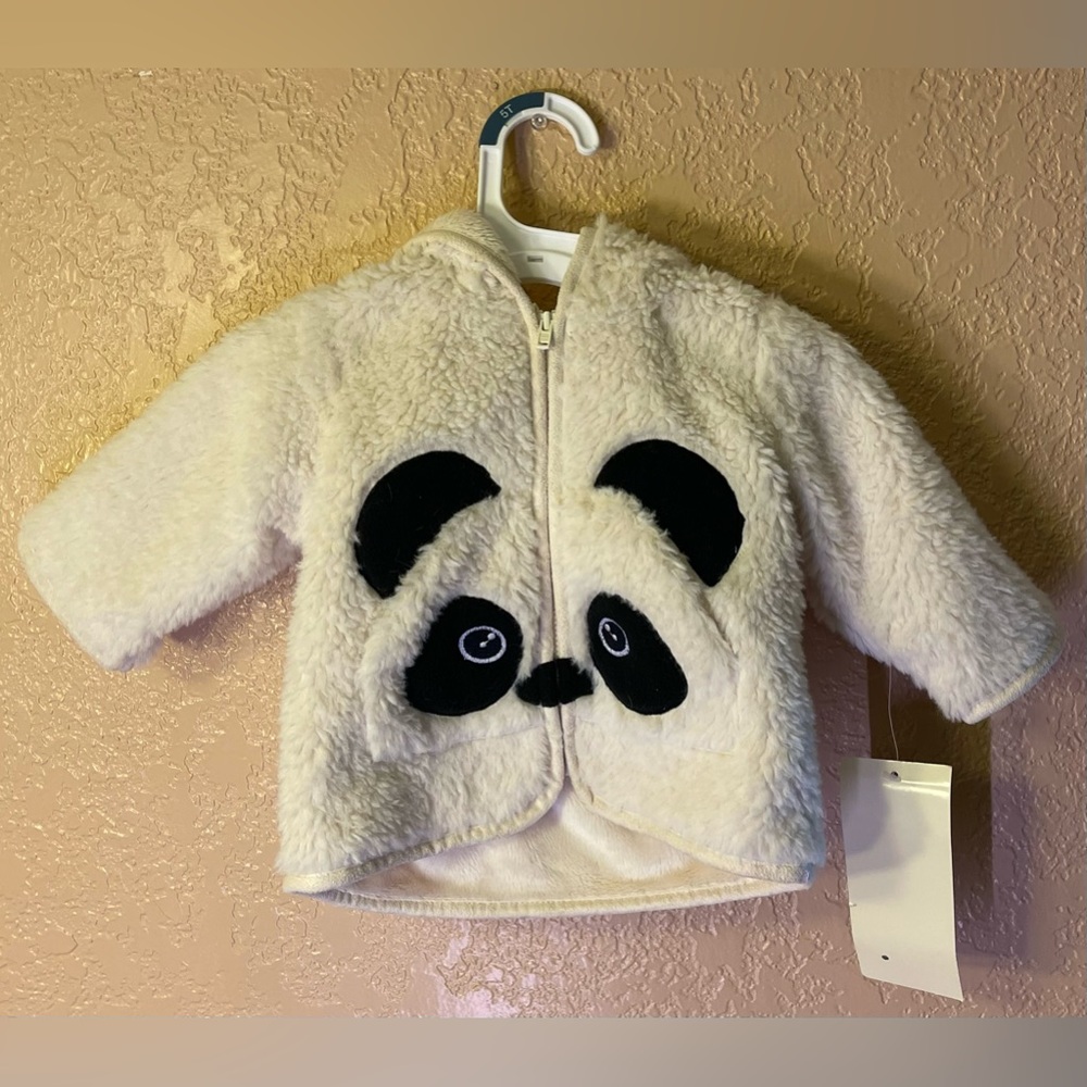 American Widgeon Girls 6 Month Panda Plush Jacket New